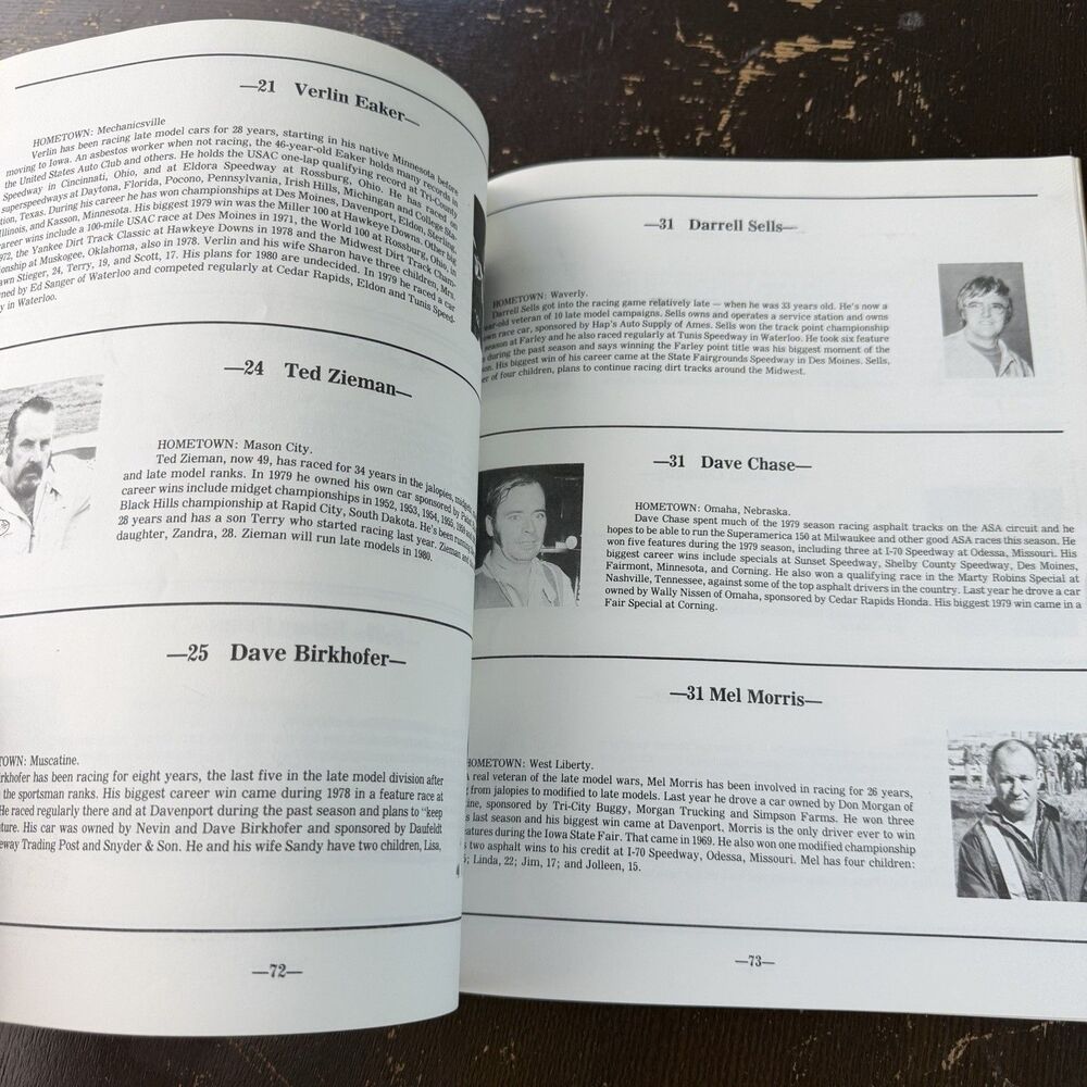 Vintage Iowa Racing Yearbook 1979-80 2nd Annual Don Hoffman Doug Wolfgang Shuman - Picture 6 of 9